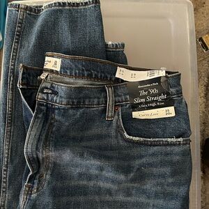 Abercrombie Fitch The 90s Slim Straight Jeans Ultra High Rise NWT 20R